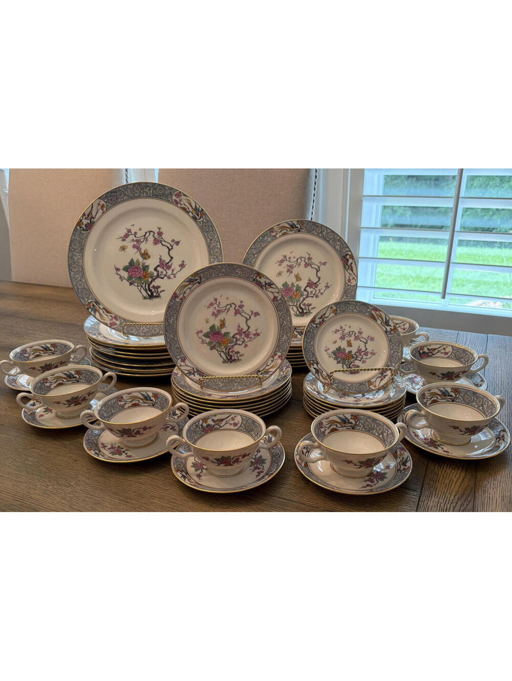 Lenox Ming Old Mark China Set – 48 Pc Service for 8 with Rare Cream Soups